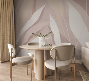 розовые листья