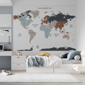 Яркая карта мира