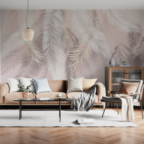 Нежные розовые перья