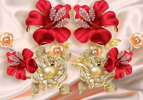 Розы с драгоценностями