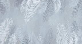 Белые тропические перья-листья