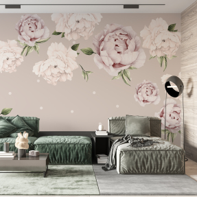 Пионы на стене