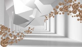 Тоннель с золотыми шарами