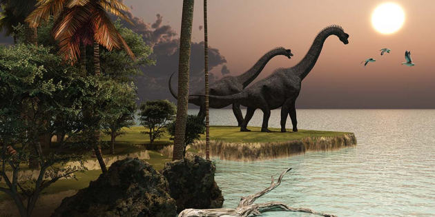 Динозавры на берегу