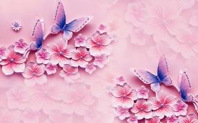 Бабочки в цветах