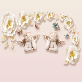 Цветы с ангелами