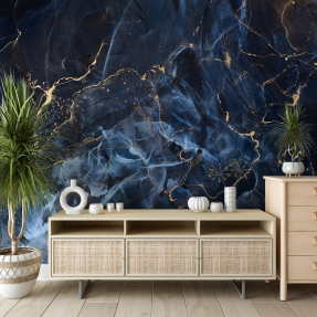 Темно-синий флюид с золотом