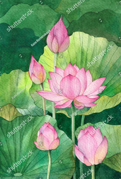 Акварельный цветок