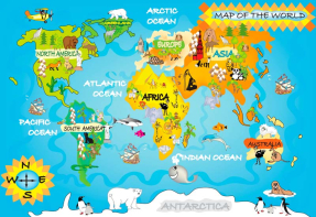 Детская карта мира