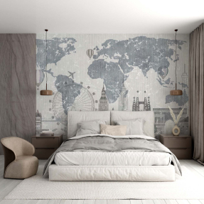 Карта світу з пам'ятками