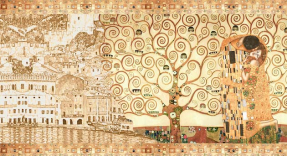 Поцелуй, художник Климт