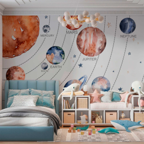 Солнечная система акварель