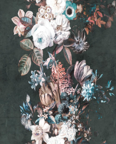 Цветы на черном фоне