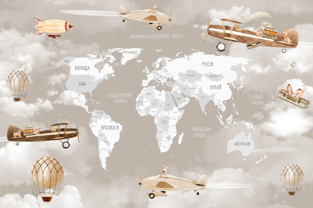 Карта с самолетами