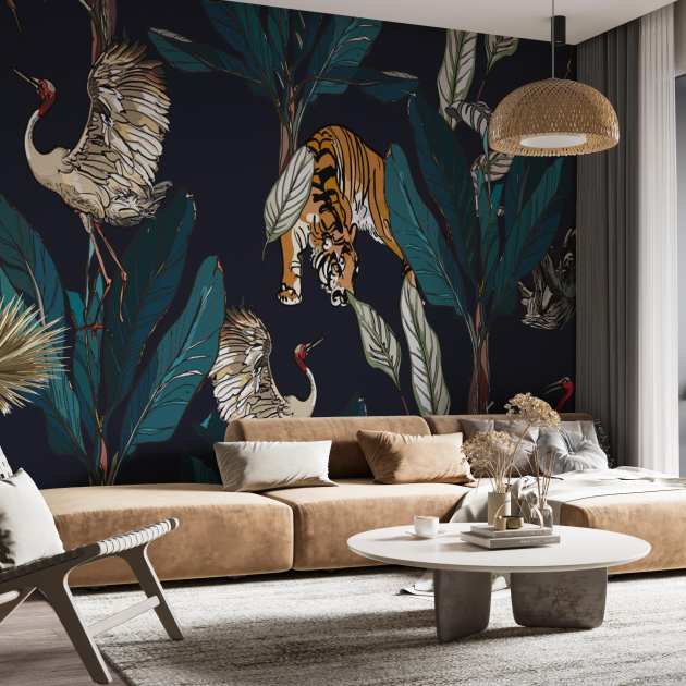 Тигри і журавлі у пальмовому листі