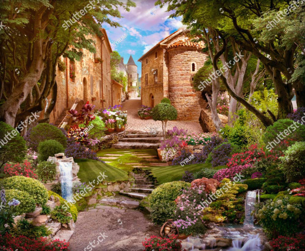 Фреска старый город