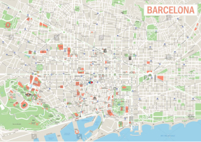 Карта Барселоны