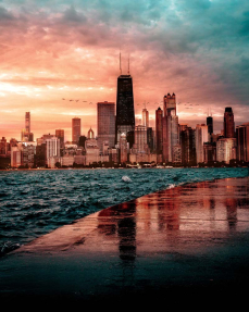 Рассвет в мегаполисе