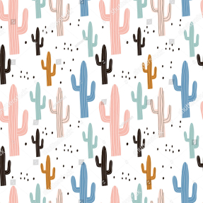 Разноцветные кактусы