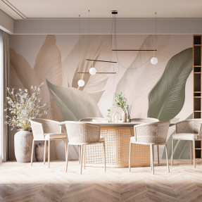 Листья в пастельных тонах