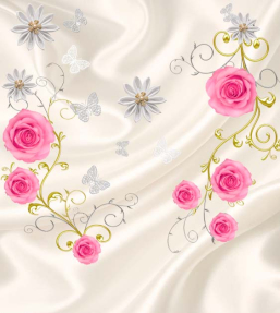 Розы на шелке