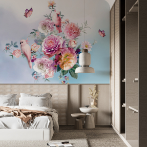 Цветы на стене