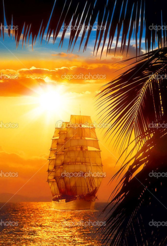 Захід сонця на острові