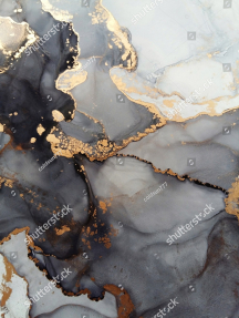 Акварельные разводы с золотом