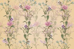 Птицы на цветах