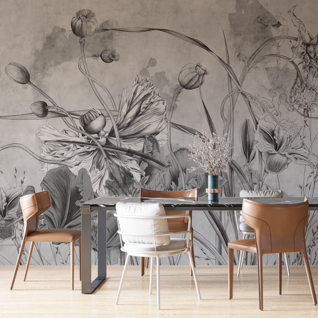 Графичные цветы