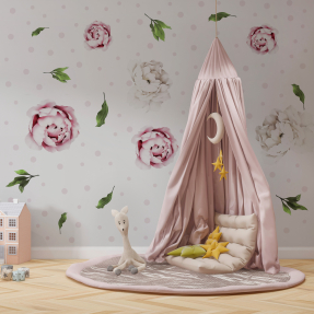 Стикер пионы 120х80 см 