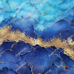 Синие флюиды с золотом