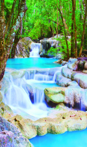 Водопад в лесу