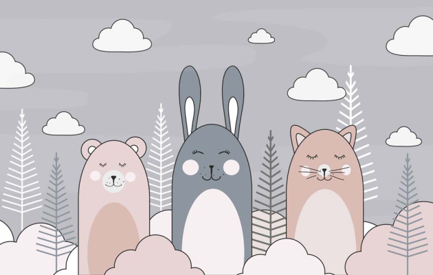 Мишка, Зайчик и котенок