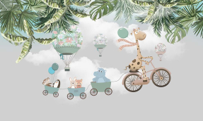 Жираф на велосипеде