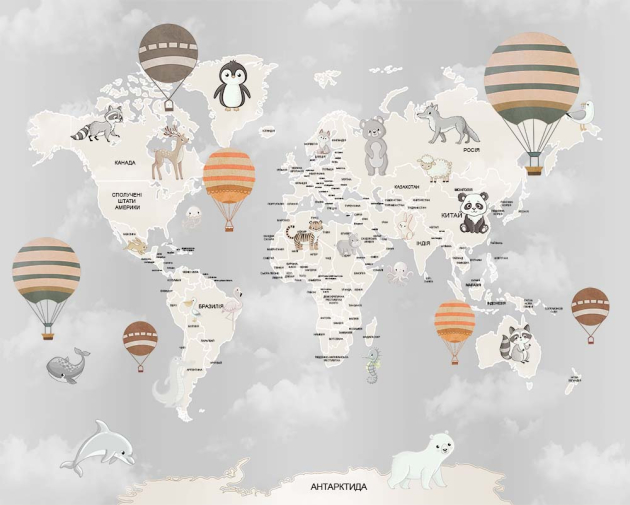 Детская карта мира