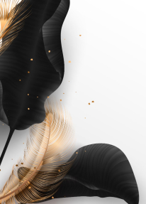 Перья черного цвета