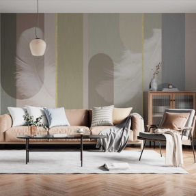 Геометричний фон з пір'ям