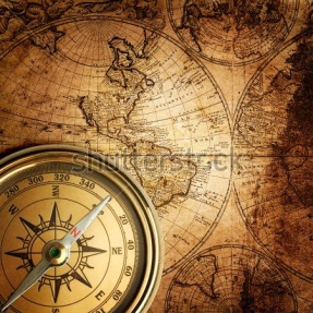 Карта с компасом