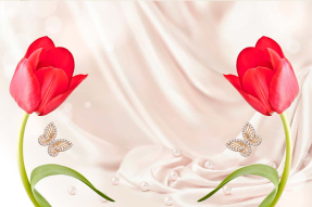 Тюльпаны на шелке