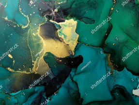 Разноцветные разводы краски