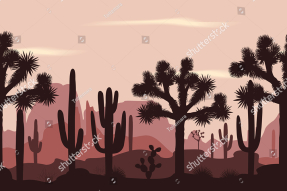 Розовый фон с кактусами