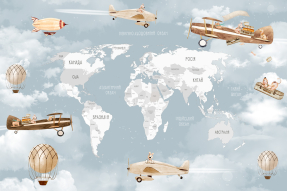 Карта мира с транспортом