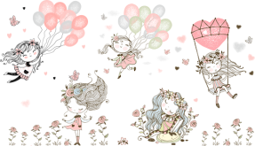 Милые девочки с шариками