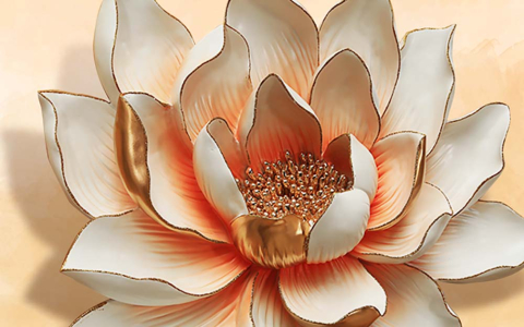 Бежевый цветок Бежевый цветок