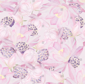 Акварельные лотосы