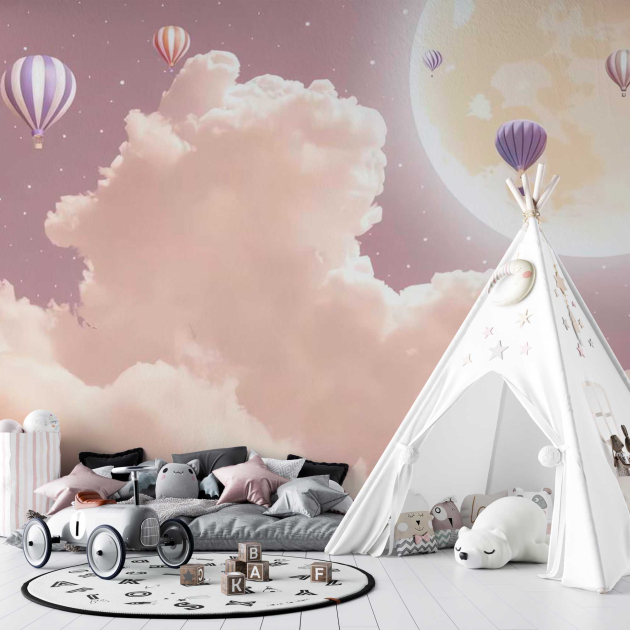 Воздушные шары в тучах