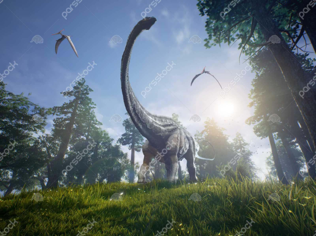 Динозавр в лісі