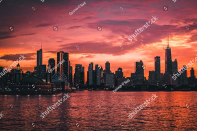 Чикаго на закате