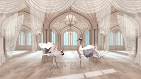 Фреска с аистами